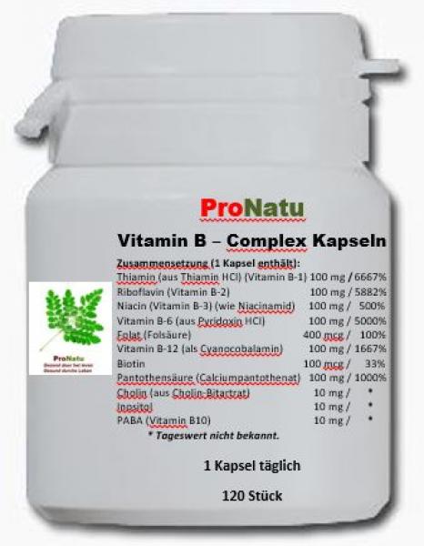 ProNatu 120 Vitamin B-Complex Capsules